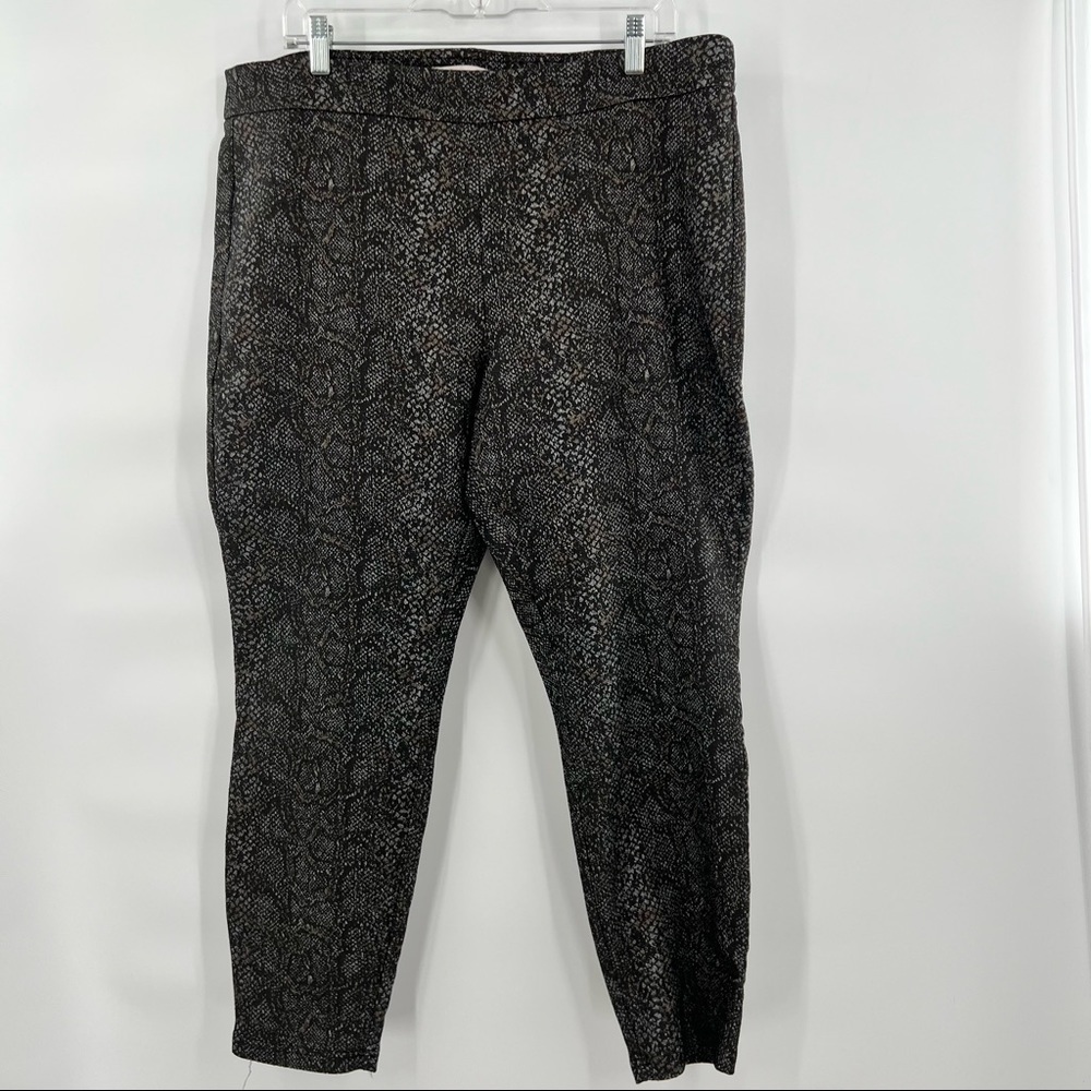 Nanette Lepore animal print grey brown legging size XL